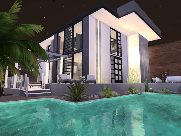 Sims 4 Ultra Modern Mansion by Sarina Sims at TSR