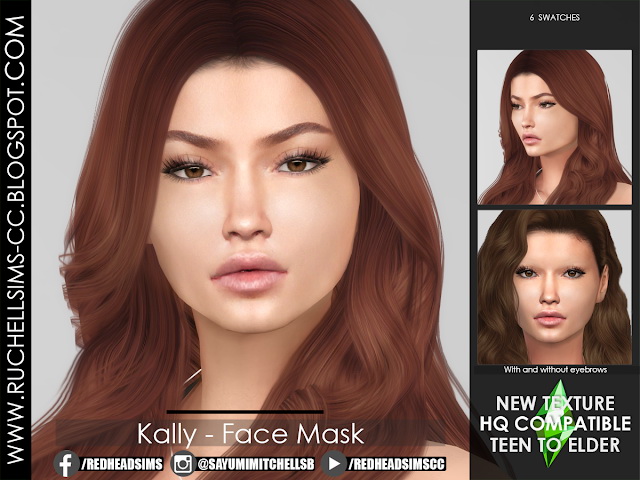 Sims 4 Kally and Kiki Face Mask (P) at Ruchell Sims