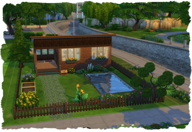 Sims 4 Mini house garden lover by Chalipo at All 4 Sims