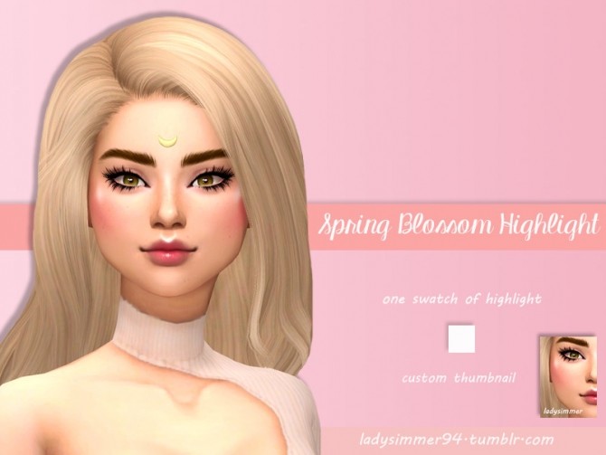 Sims 4 Spring Blossom Highlight by LadySimmer94 at TSR