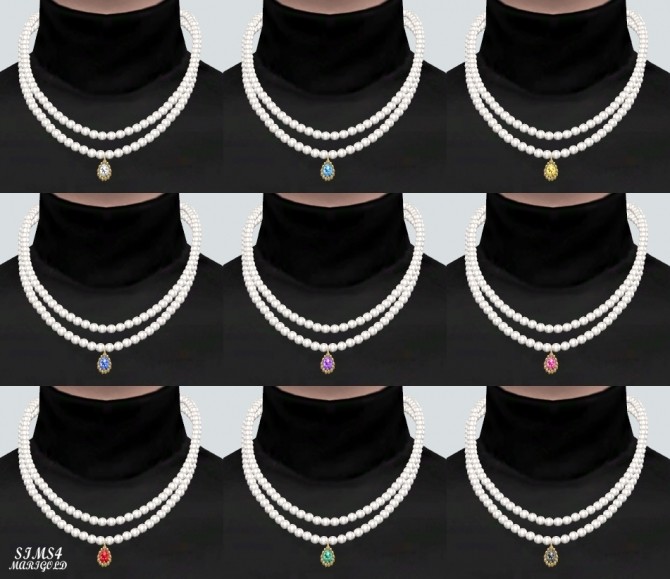 Sims 4 Lovely 2 Pearl Necklace at Marigold