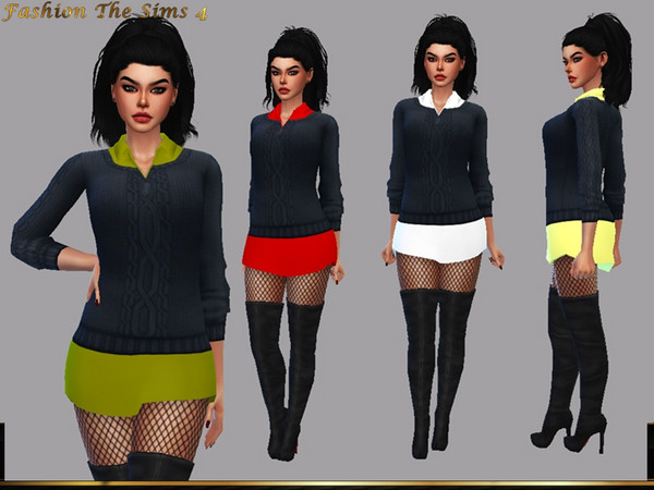 Fashion style Carol outfit by LYLLYAN at TSR » Sims 4 Updates