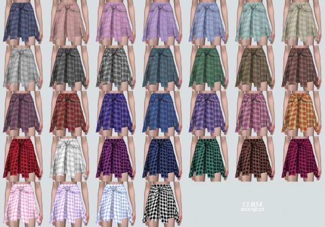 Sims 4 Tied Mini Skirt V2 at Marigold