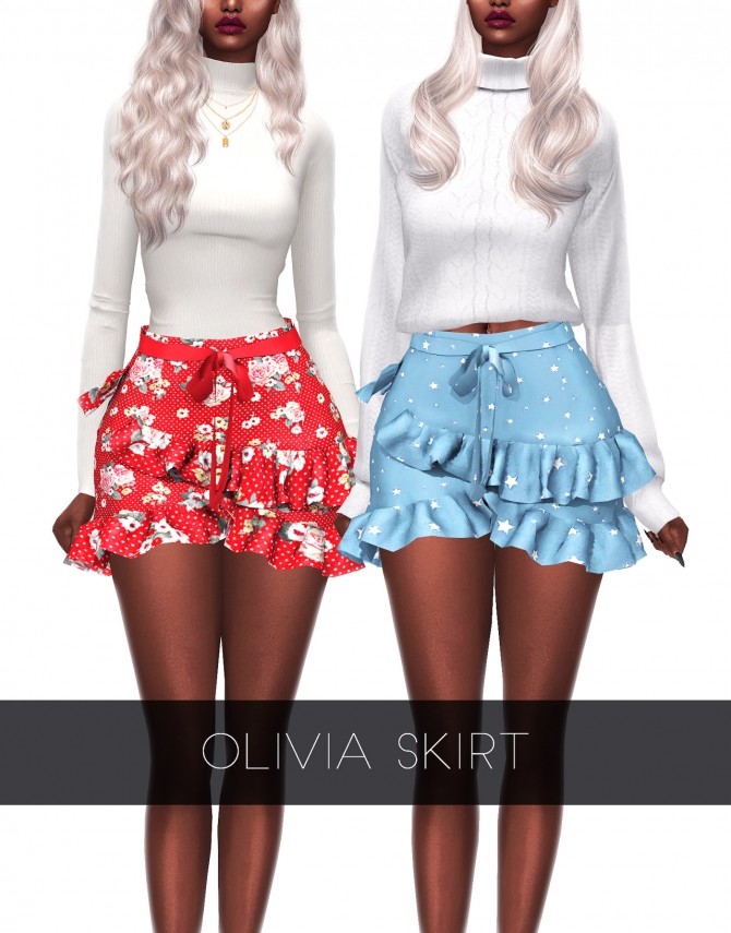 Olivia Skirt at Kenzar Sims » Sims 4 Updates
