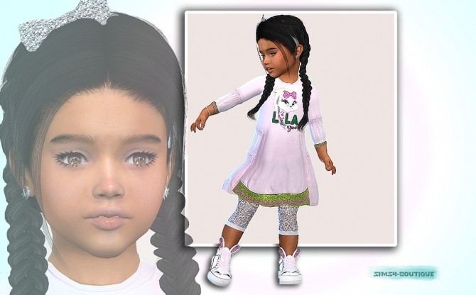 Sims 4 Designer Set: dress, shoes, hat at Sims4 Boutique