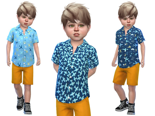 Sims 4 Shirt for Toddler Boys 02 by Little Things at TSR
