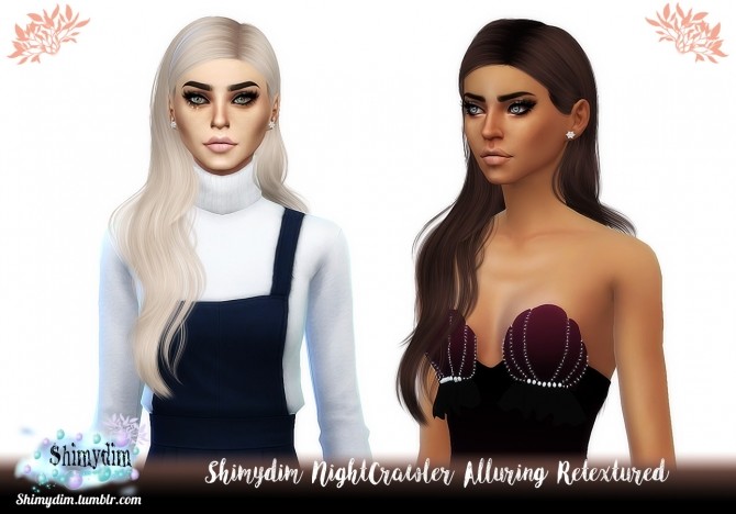 Sims 4 NightCrawler Alluring Hair Retexture Naturals + Unnaturals at Shimydim Sims
