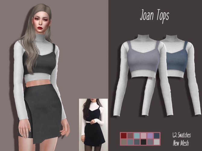 LMCS Joan Tops by Lisaminicatsims at TSR » Sims 4 Updates