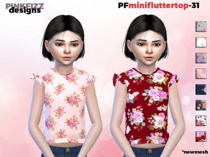 Sims 4 Mini Flutter Top PF31 by Pinkfizzzzz at TSR