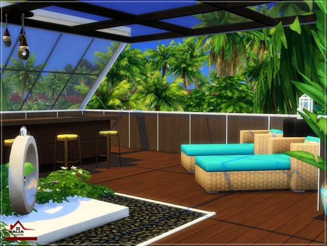 Sims 4 KALIA modern house by marychabb at TSR