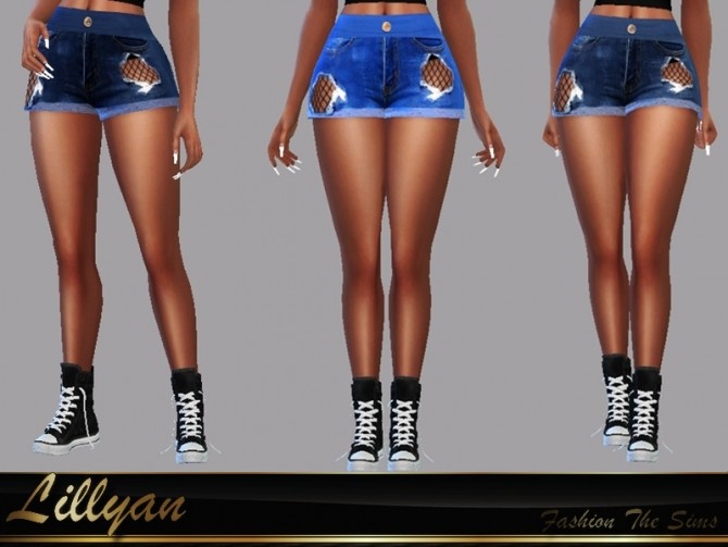 Sims 4 Short jeans Bel by LYLLYAN at TSR