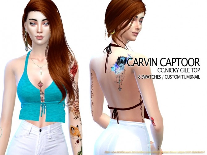 Sims 4 Nicky gile Top by carvin captoor at TSR
