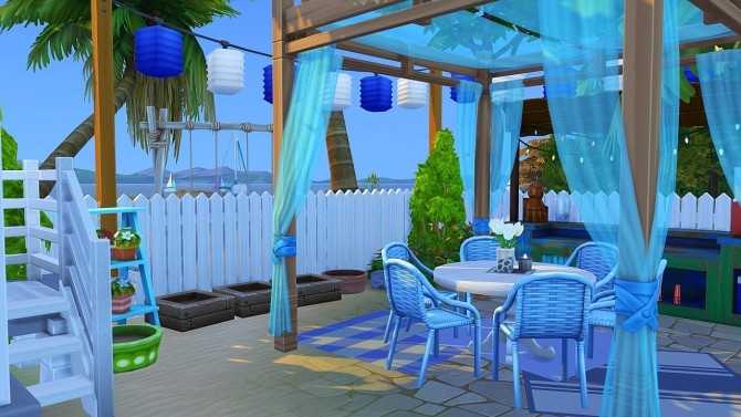 Sims 4 SOLID COLOR TINY BEACH HOUSES at Aveline Sims