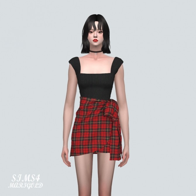Sims 4 Tied Mini Skirt at Marigold