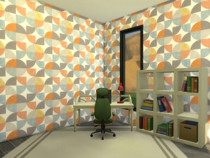 Sims 4 Geometric Papers by RedLampShade at TSR