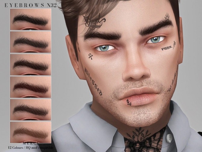 Sims 4 Eyebrows N32 by Merci at TSR