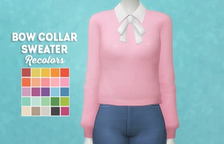 Bow collar sweater recolors at Lina Cherie