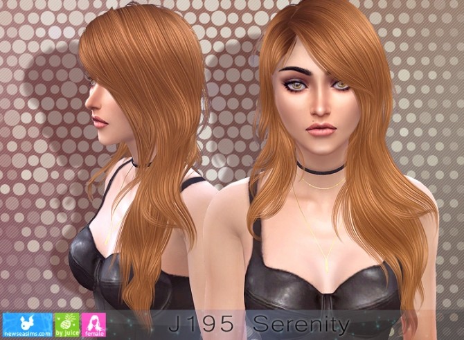 Sims 4 J195 Serenity hair (P) at Newsea Sims 4