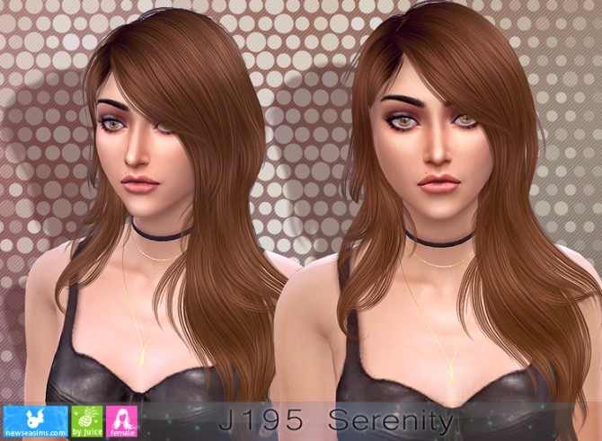 Sims 4 J195 Serenity hair (P) at Newsea Sims 4