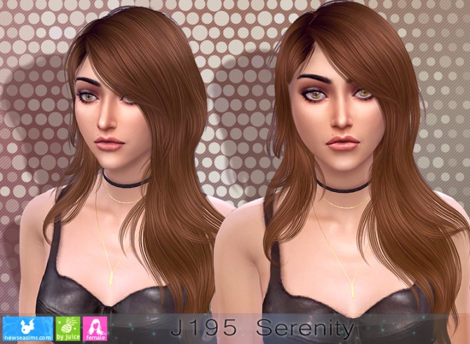 J195 Serenity hair (P) at Newsea Sims 4 » Sims 4 Updates