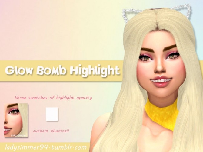 Sims 4 Glow Bomb Highlight by LadySimmer94 at TSR