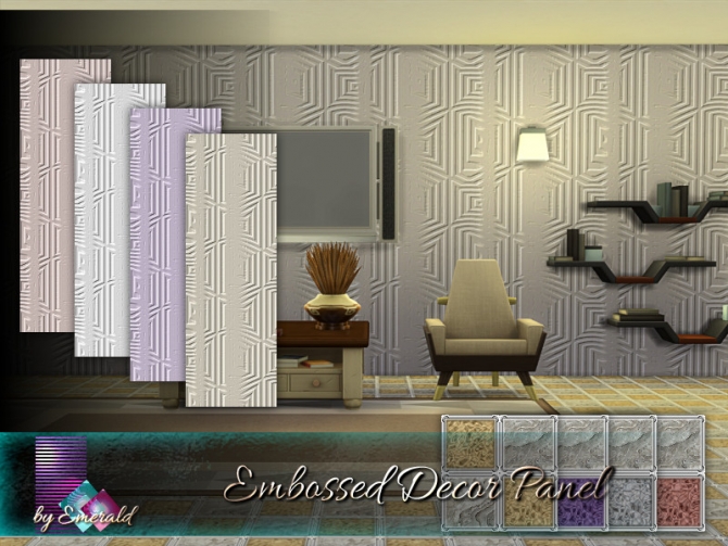 Embossed Decor Panel by emerald at TSR » Sims 4 Updates