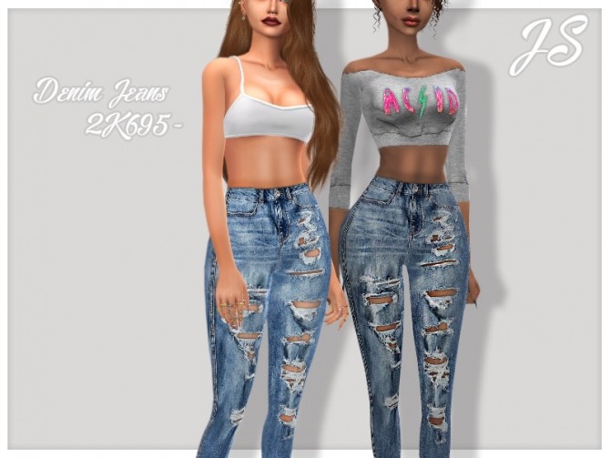 Sims 4 Denim Jeans 2K695 by JavaSims at TSR