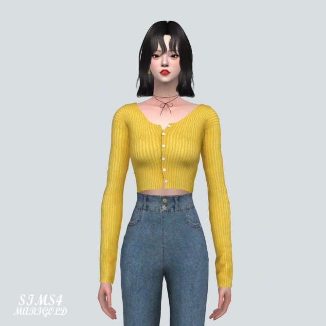 Sims 4 B Crop Cardigan at Marigold