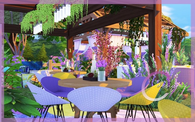 Sims 4 Lavender Wedding Spot by Praline at Cross Design