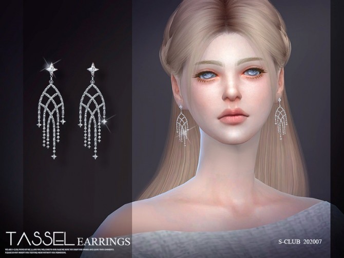 Sims 4 EARRINGS 202007 by S Club LL at TSR