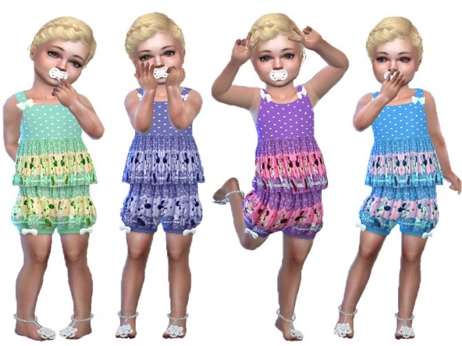 Sims 4 Toddler summer set: top and shorts by TrudieOpp at TSR