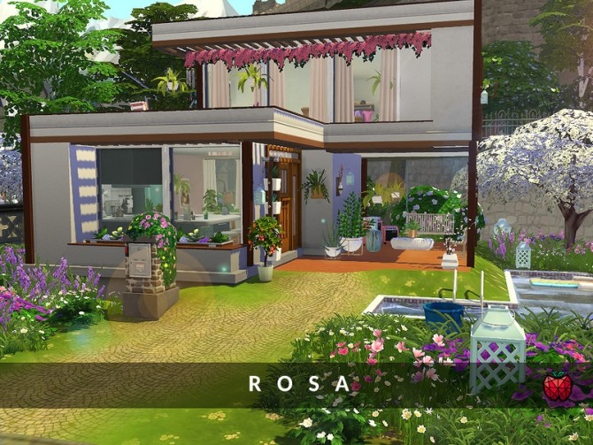 Sims 4 Rosa small home by melapples at TSR