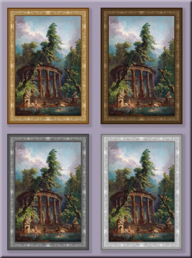 Sims 4 Ruins in Italy paintings by Hubert Robert by DAJSims at Mod The Sims