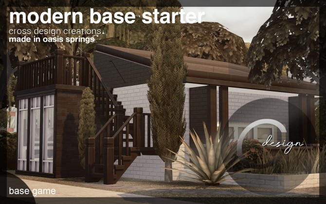 Sims 4 Modern Base Starter by Praline at Cross Design