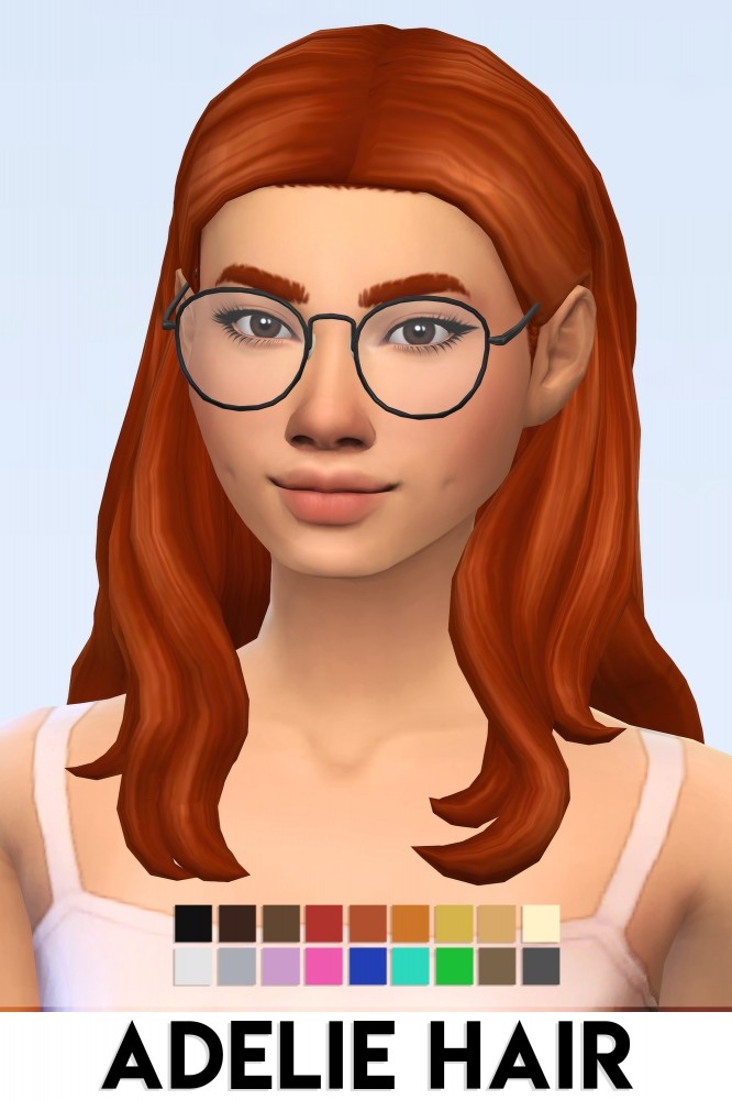 ADELIE HAIR at Vikai » Sims 4 Updates