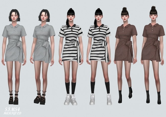Sims 4 Tied PK Mini Dress at Marigold