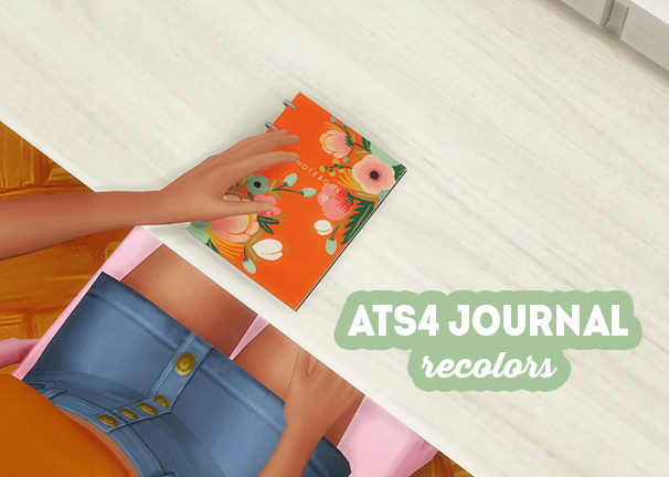 Sims 4 ATS4 functional journal (parenthood) recolors at Lina Cherie