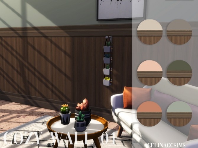 Sims 4 Cozy Wall 01 at Celinaccsims