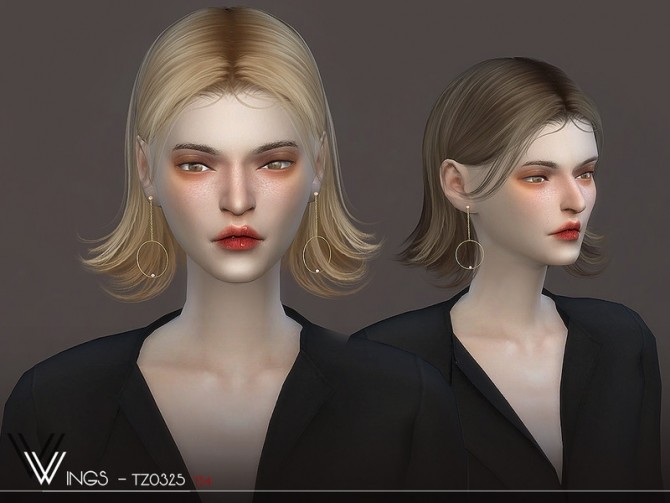 Sims 4 WINGS TZ0325 hair by wingssims at TSR