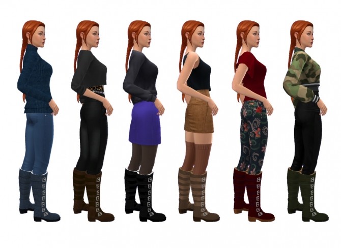 Sims 4 BG GOTHIC COMBAT BOOTS at Sims4Sue