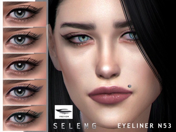 Sims 4 Eyeliner N53 by Seleng at TSR