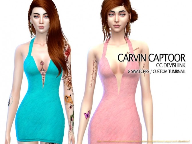 Sims 4 Devishink dress by carvin captoor at TSR