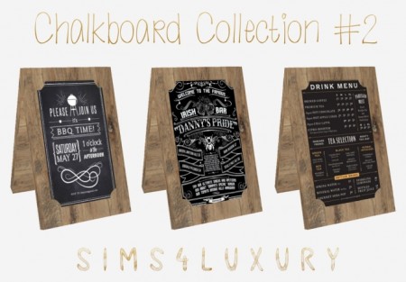 Chalkboard Collection #2 at Sims4 Luxury