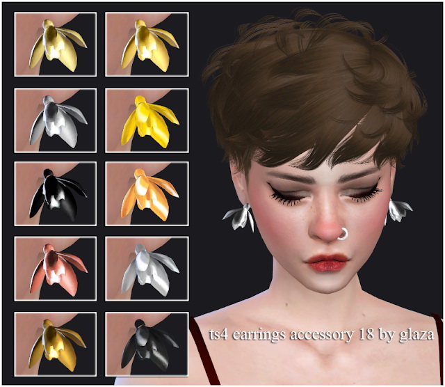 Sims 4 Earrings 18 at All by Glaza