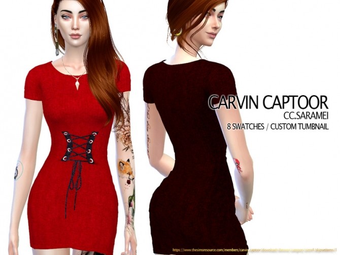 Sims 4 Saramei dress by carvin captoor at TSR