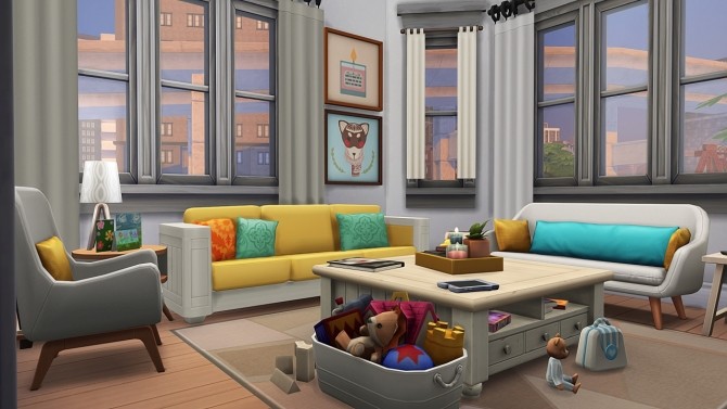 Sims 4 SINGLE MOM W/ 4 KIDS APARTMENT at Aveline Sims