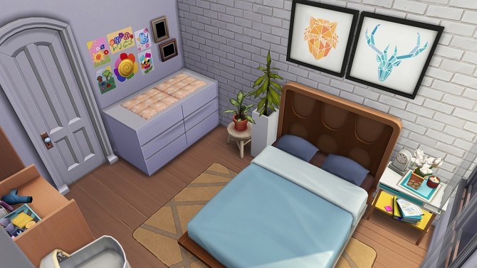Sims 4 SINGLE MOM W/ 4 KIDS APARTMENT at Aveline Sims