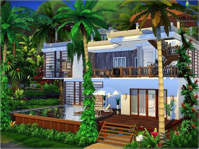 Sims 4 Tropical Haven small house by nobody1392 at TSR