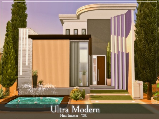Sims 4 Ultra Modern house by Mini Simmer at TSR