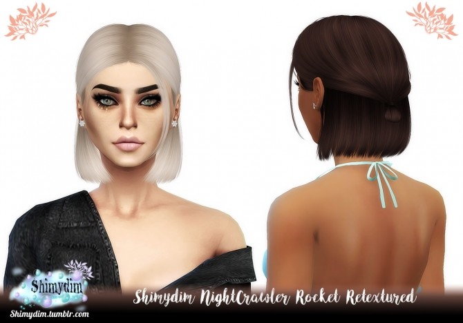 Sims 4 NightCrawler Rocket Hair Retexture Naturals + Unnaturals at Shimydim Sims